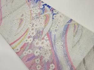 花鳥模様織出し袋帯